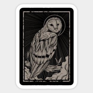 Owl realist Sticker